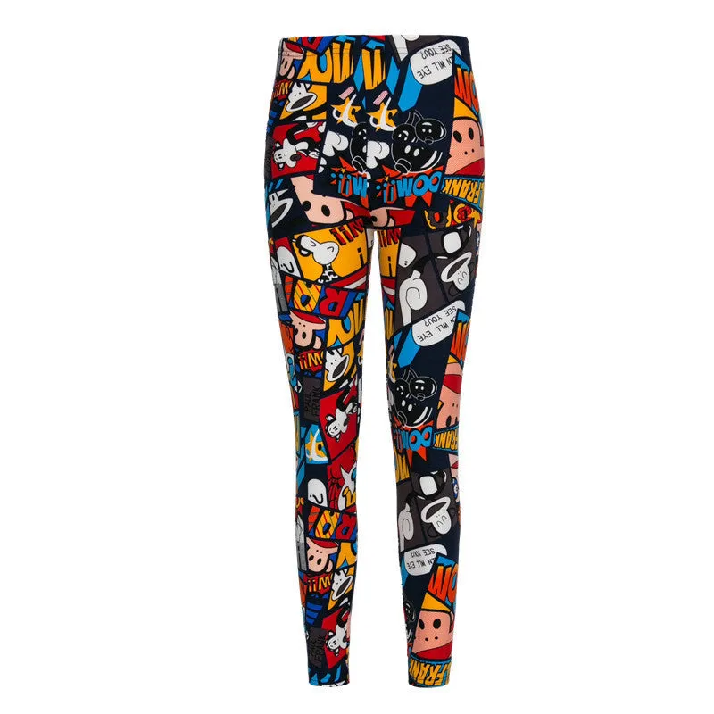 Lip Dot Cartoon Leggings Women With Print leggings soft hot thickness spandex /Cotton Pants Legging stretch female leggins