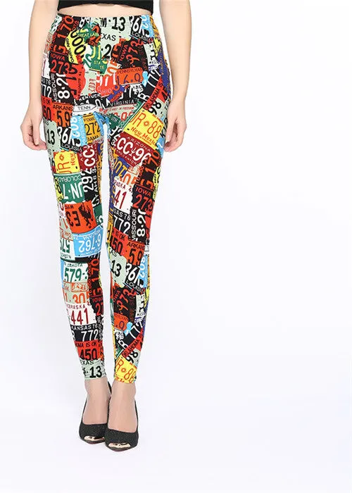 Lip Dot Cartoon Leggings Women With Print leggings soft hot thickness spandex /Cotton Pants Legging stretch female leggins