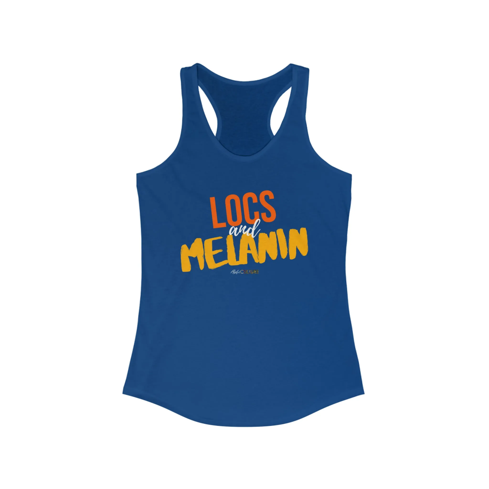 LOCS and MELANIN Women's Racerback Tank