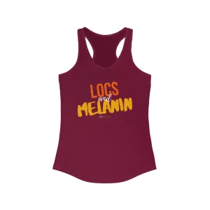 LOCS and MELANIN Women's Racerback Tank