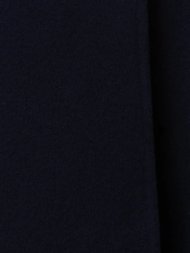 Long Single-Breasted Cashmere Double-Face Coat