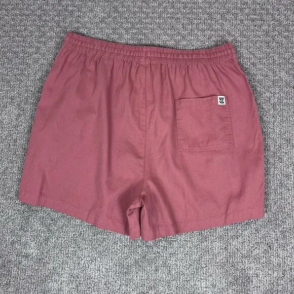 Lucy and Yak Shorts Womens Extra Large Charlie Organic Cotton Boho Coastal Pink