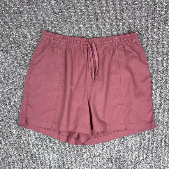 Lucy and Yak Shorts Womens Extra Large Charlie Organic Cotton Boho Coastal Pink