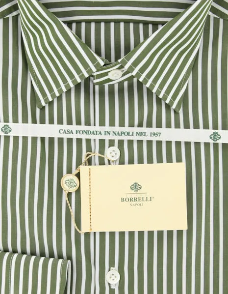 Luigi Borrelli Green Shirt - Extra Slim