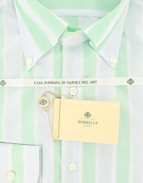 Luigi Borrelli Green Shirt – Size: 15.5 US / 39 EU