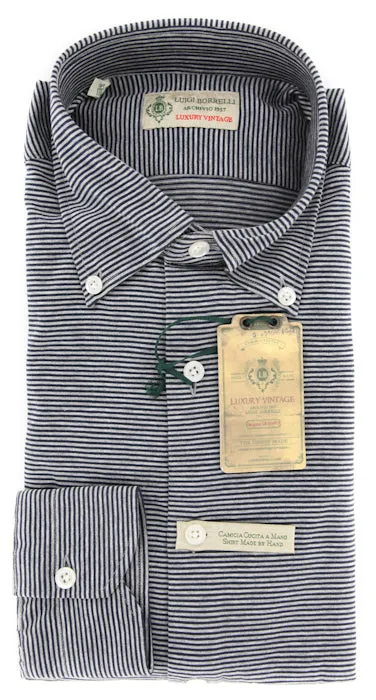Luigi Borrelli Navy Blue Shirt – Size: S US / S EU