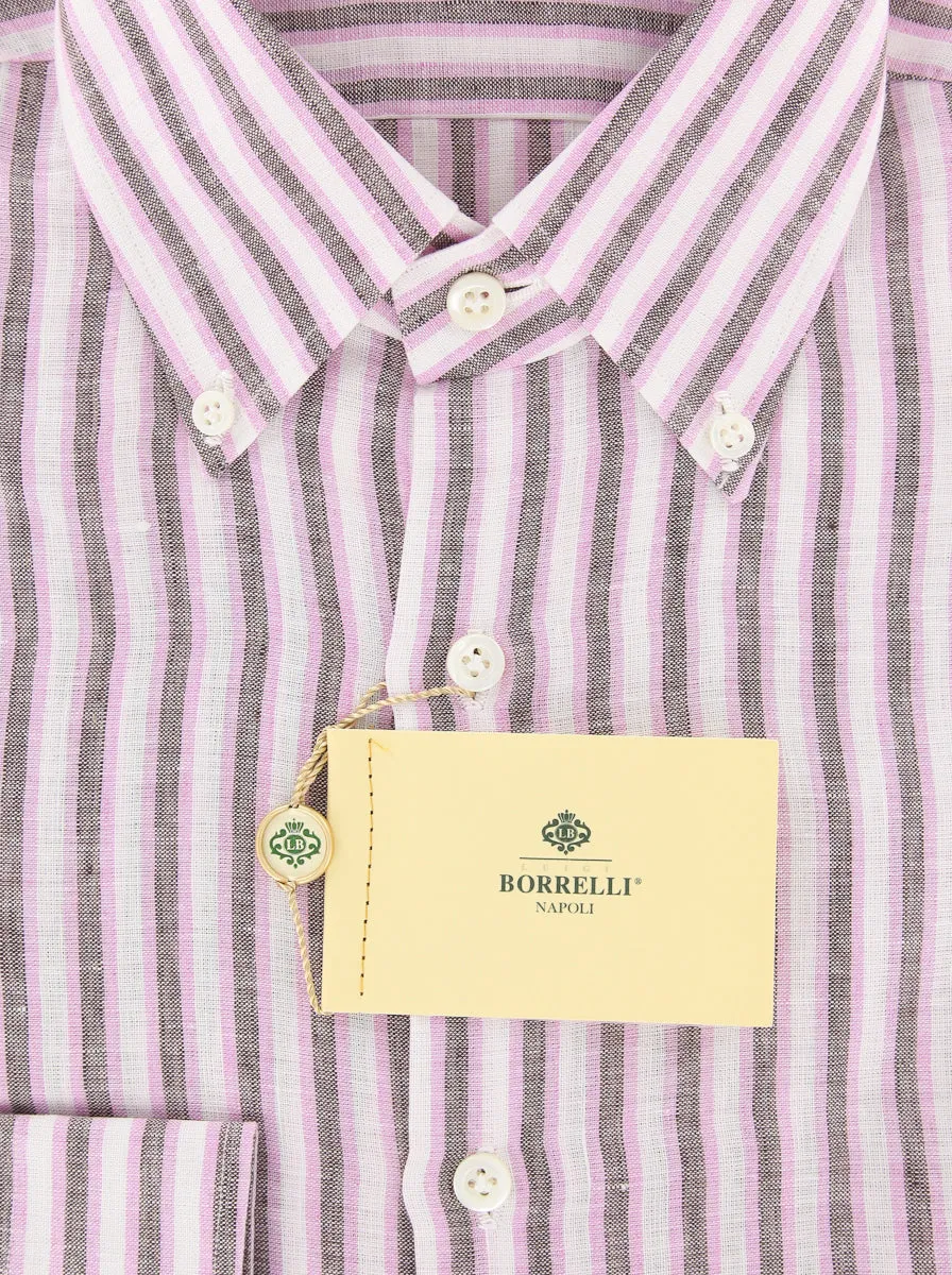 Luigi Borrelli Pink Shirt - 15.5 US / 39 EU