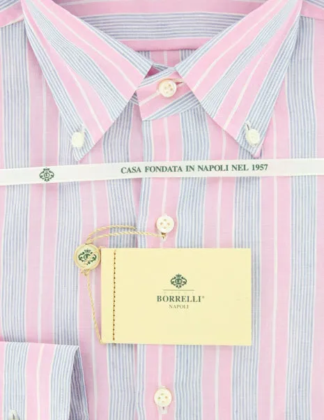 Luigi Borrelli Pink Shirt – Size: 16.5 US / 42 EU