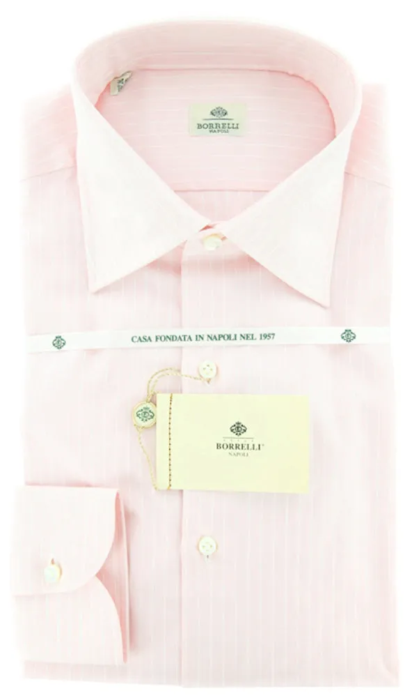 Luigi Borrelli Pink Shirt – Size: 17.5 US / 44 EU