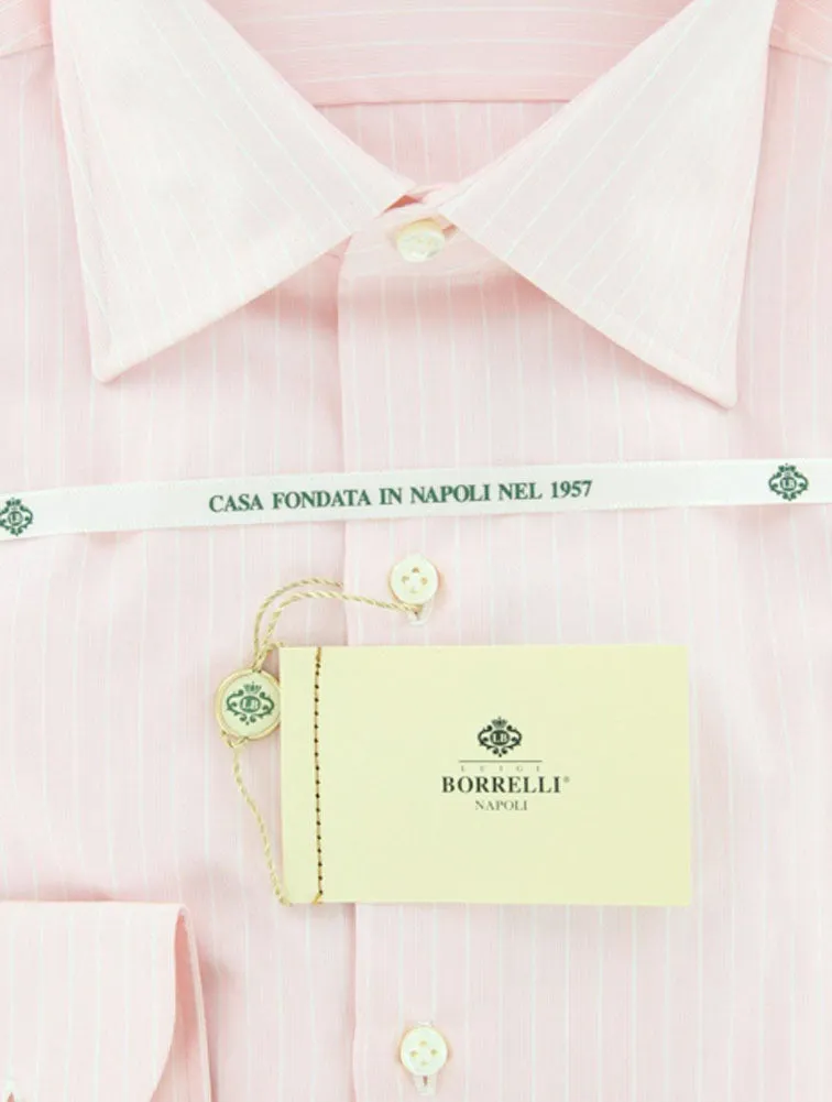 Luigi Borrelli Pink Shirt – Size: 17.5 US / 44 EU