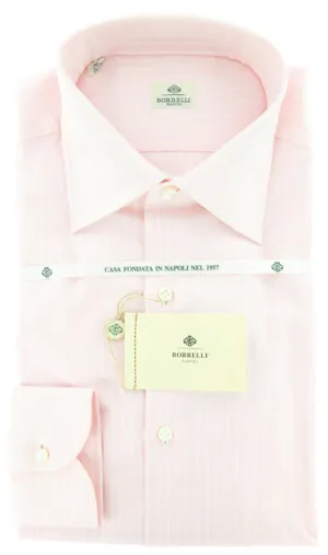 Luigi Borrelli Pink Shirt – Size: 17.5 US / 44 EU