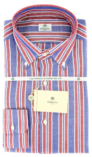 Luigi Borrelli Red Shirt – Size: 17 US / 43 EU