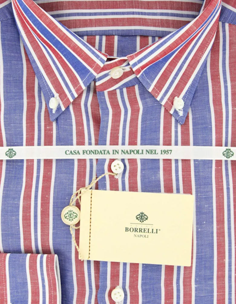 Luigi Borrelli Red Shirt – Size: 17 US / 43 EU