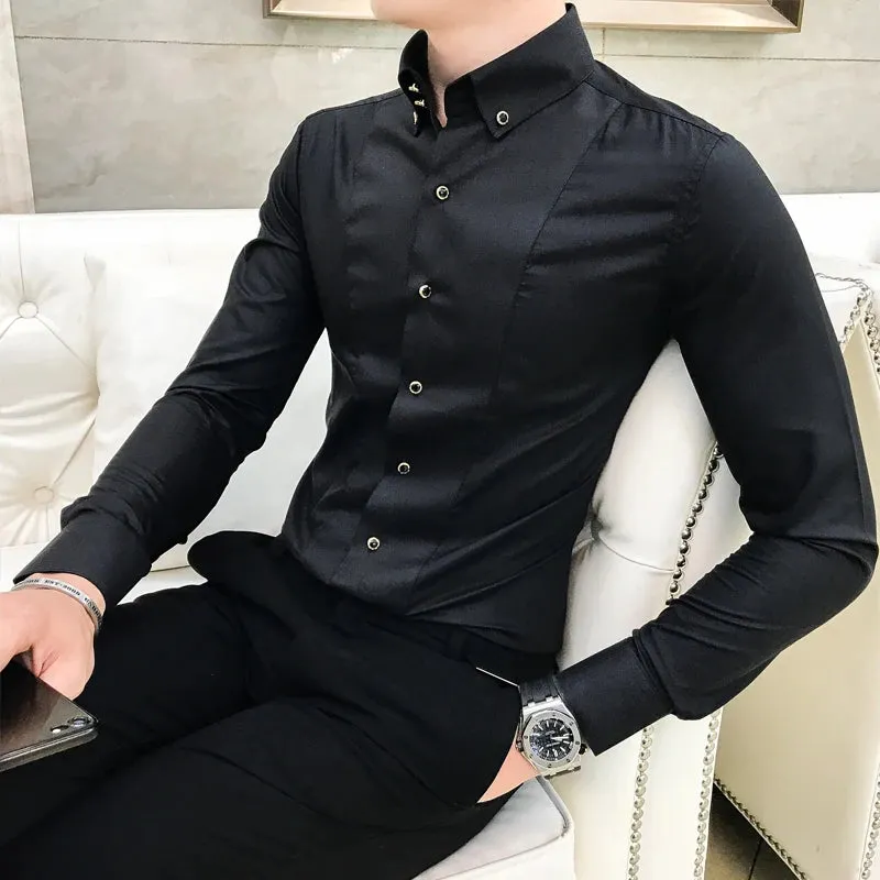 Luxus Herren Langarmhemden
