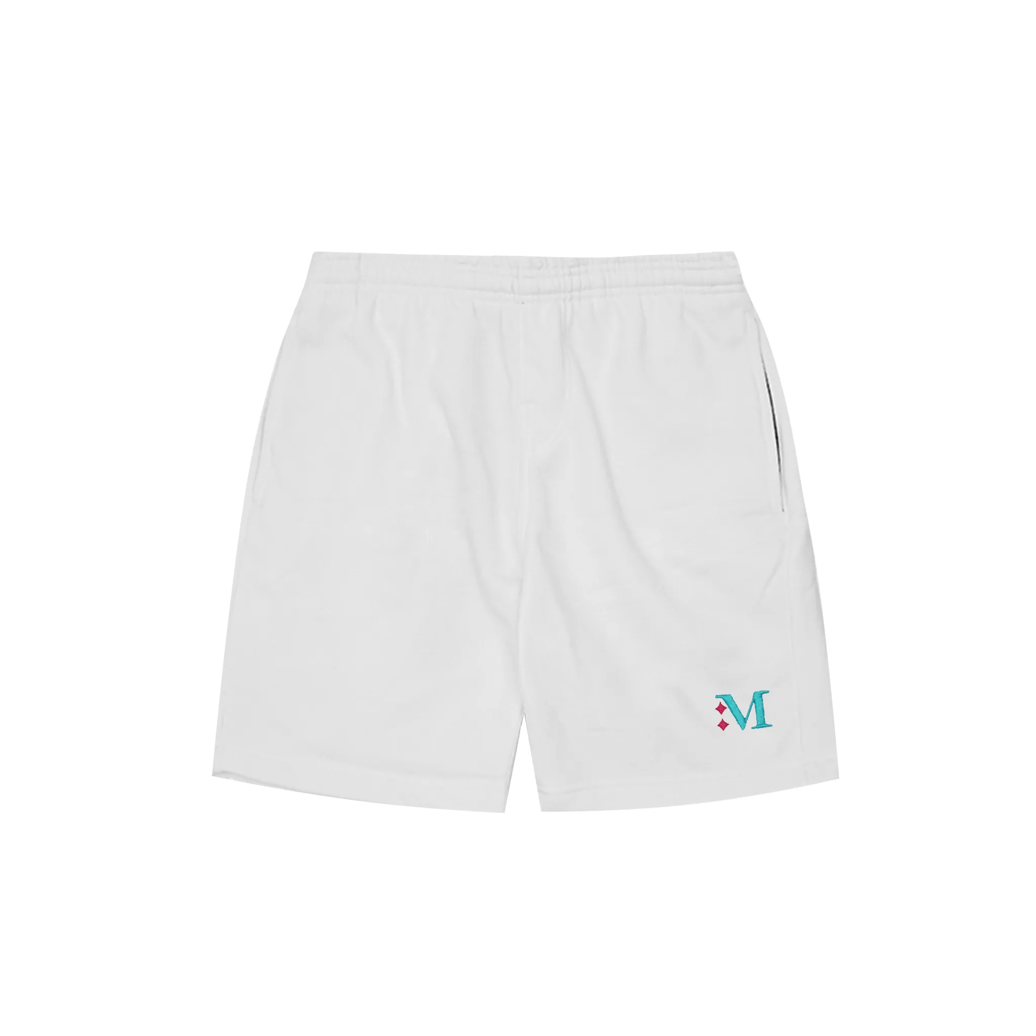 M'$ & DIAMONDS SWEATSHORTS IN WHITE