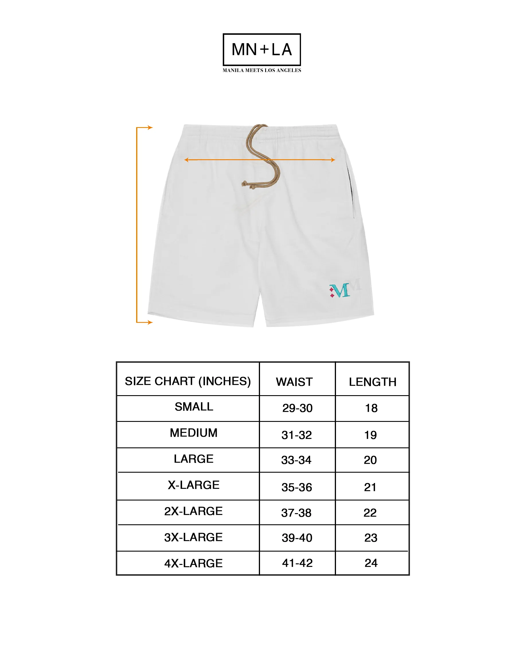 M'$ & DIAMONDS SWEATSHORTS IN WHITE