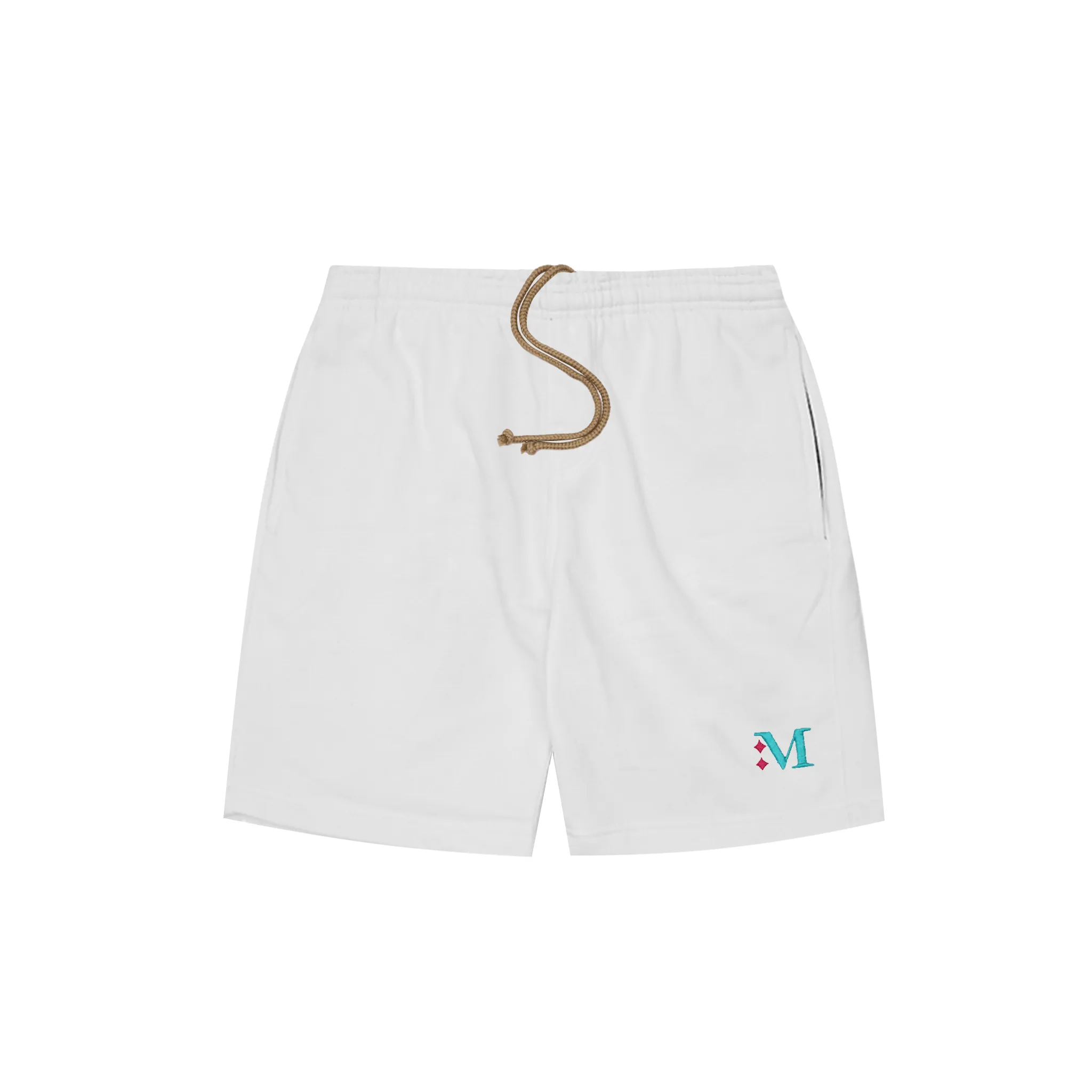 M'$ & DIAMONDS SWEATSHORTS IN WHITE