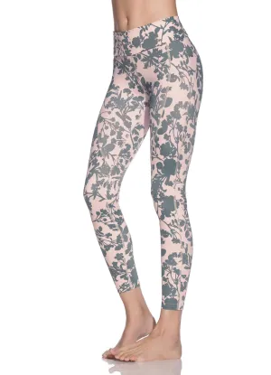Maaji Dazzling Botanic Blush Mid Rise Leggings
