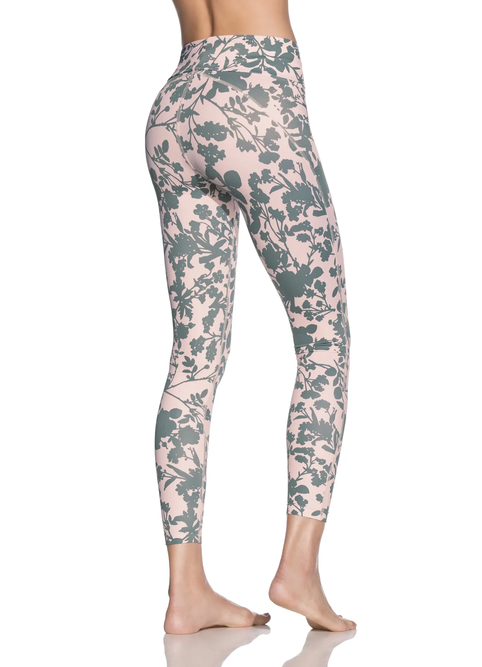 Maaji Dazzling Botanic Blush Mid Rise Leggings