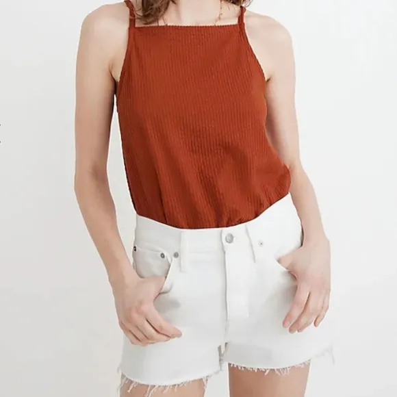 Madewell Relaxed Denim Shorts in Tile White NWT SZ 29