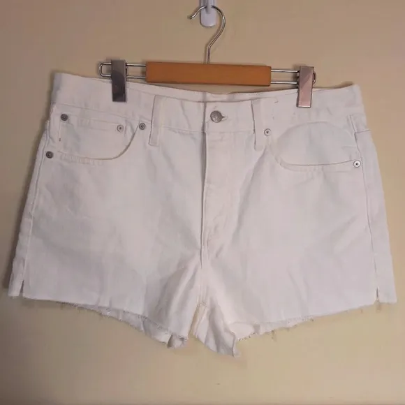 Madewell Relaxed Denim Shorts in Tile White NWT SZ 29