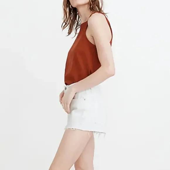 Madewell Relaxed Denim Shorts in Tile White NWT SZ 29