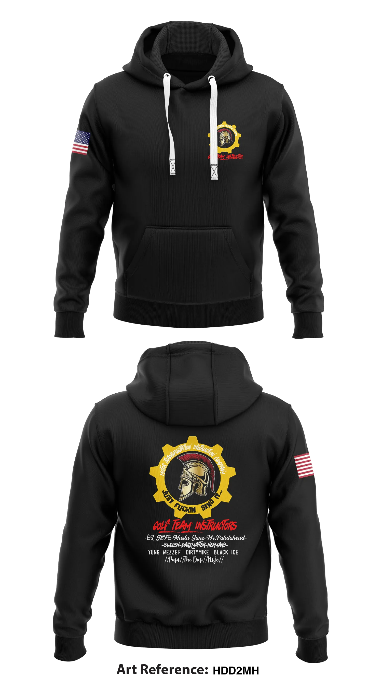 Marine Corps Detachment: FLW // GOLF TEAM INSTRUCTOR Store 1  Core Men's Hooded Performance Sweatshirt - Hdd2mh