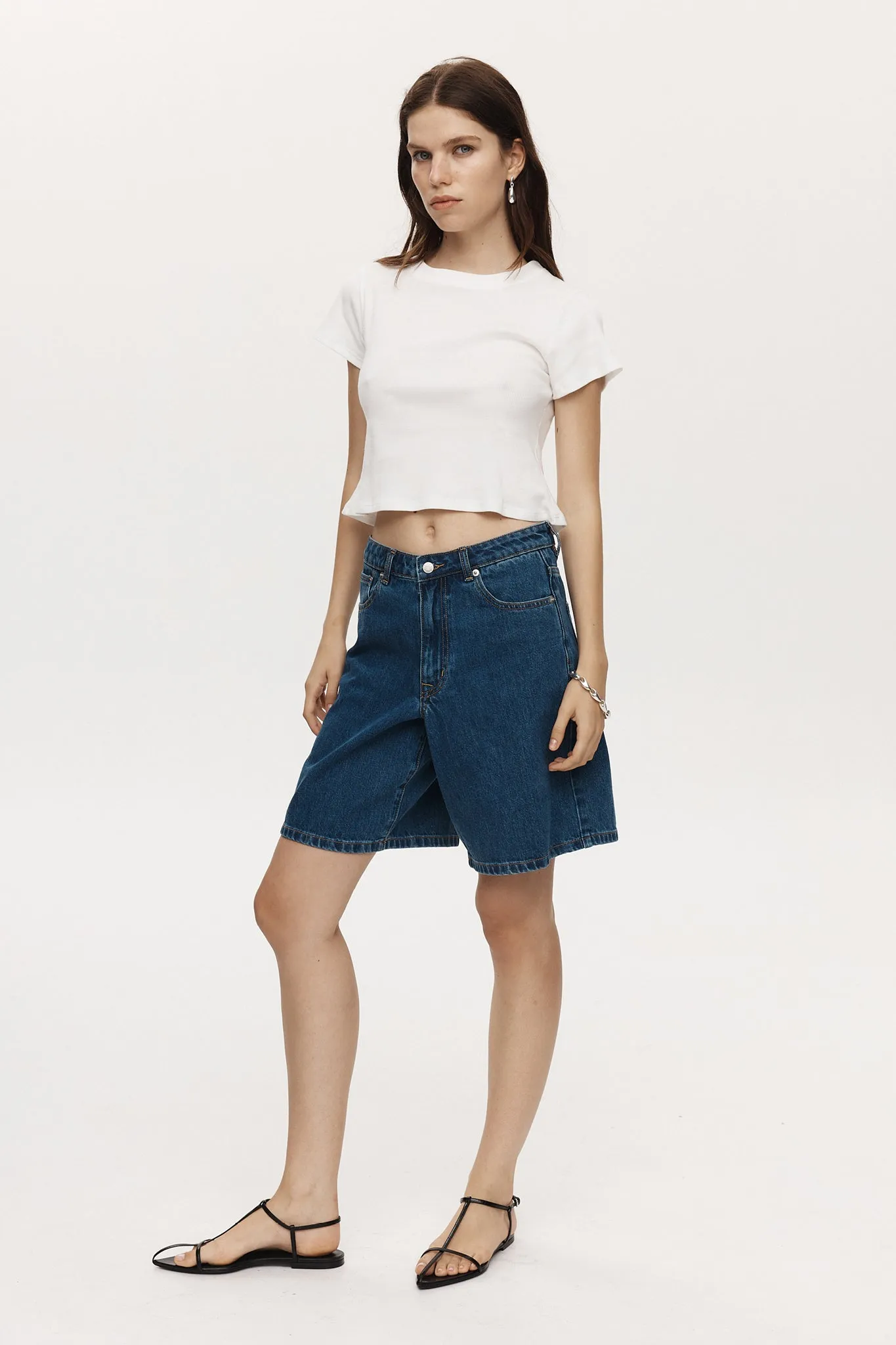 MARLE RELAXED JEAN SHORT HERITAGE BLUE
