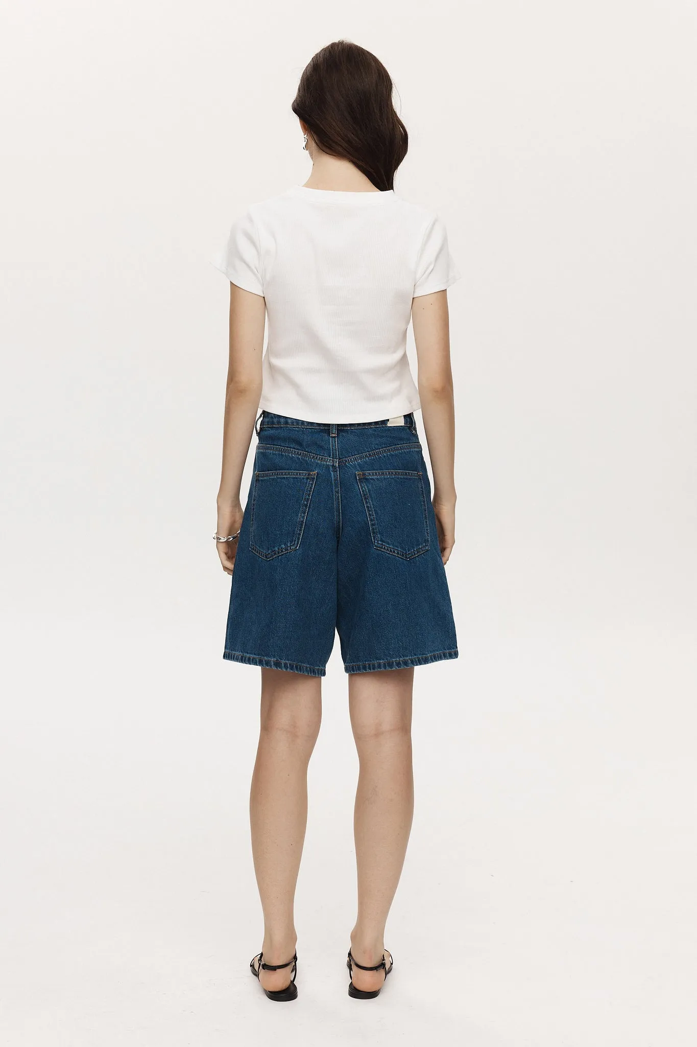 MARLE RELAXED JEAN SHORT HERITAGE BLUE