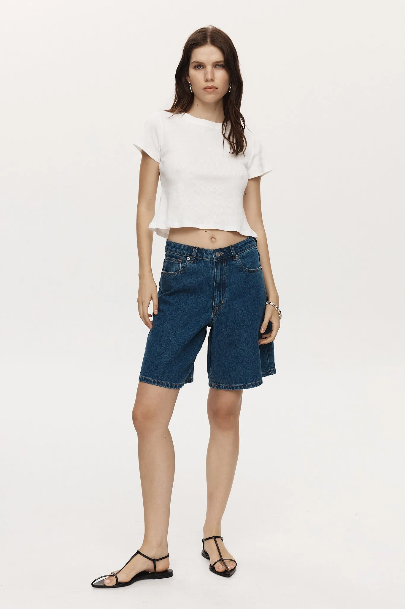 MARLE RELAXED JEAN SHORT HERITAGE BLUE