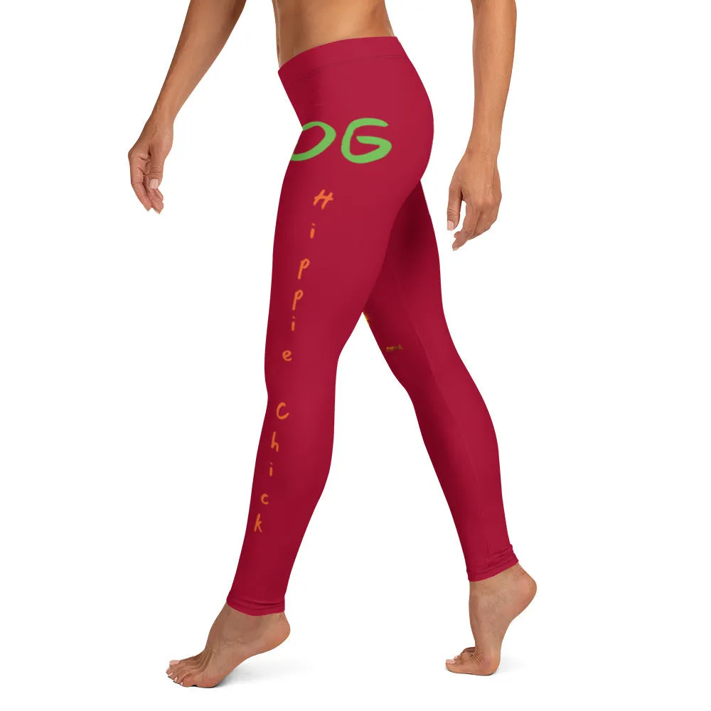 Maroon Long Leggings