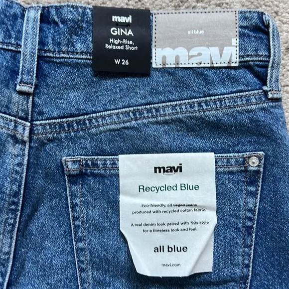 Mavi Gina High Rise Relaxed Shorts Size 26