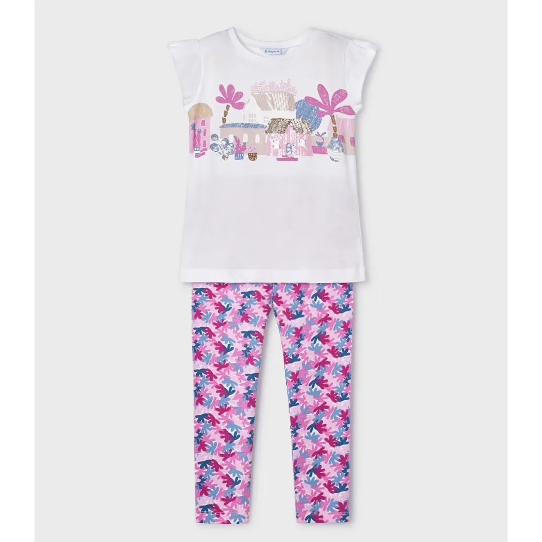 Mayoral Girls Leggings Set 3797 Lilac