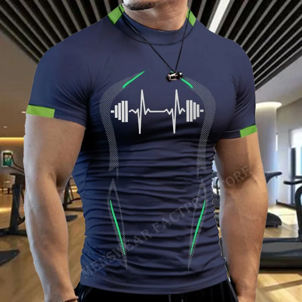 Men Workout Quick Dry Running  Fitness Tops