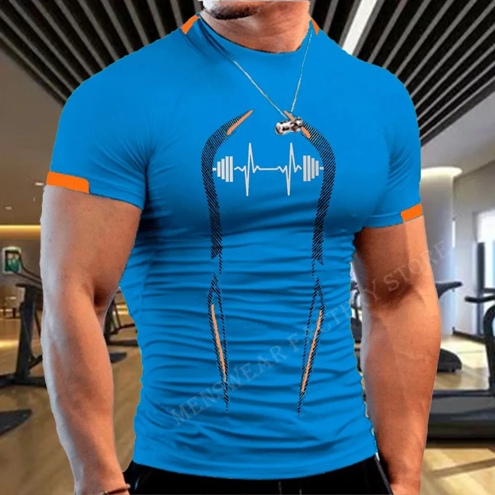 Men Workout Quick Dry Running  Fitness Tops
