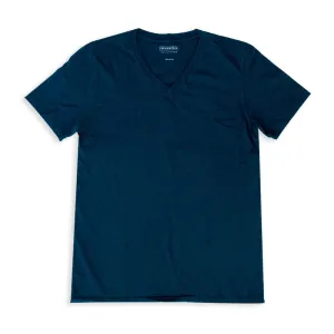 Men's Blue T Shirt V Neck | Nimble Basics