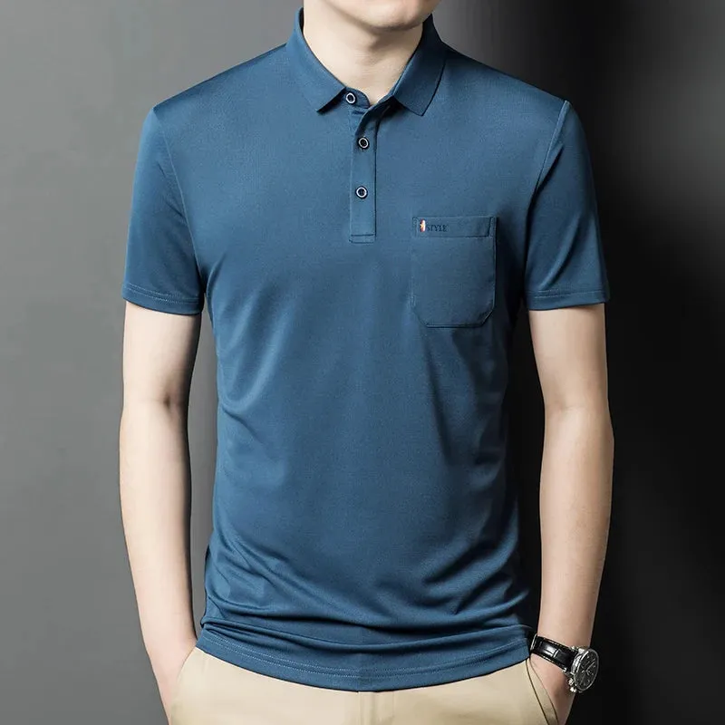 Men's Breathable Solid Polo shirts