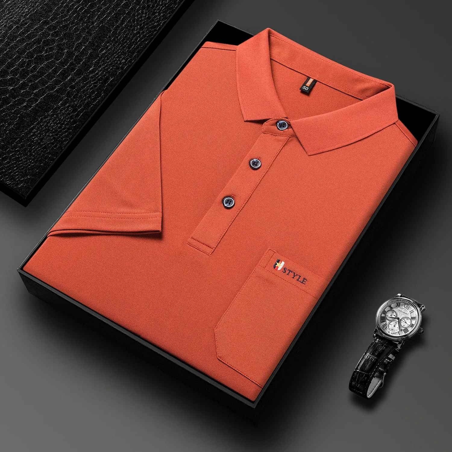 Men's Breathable Solid Polo shirts