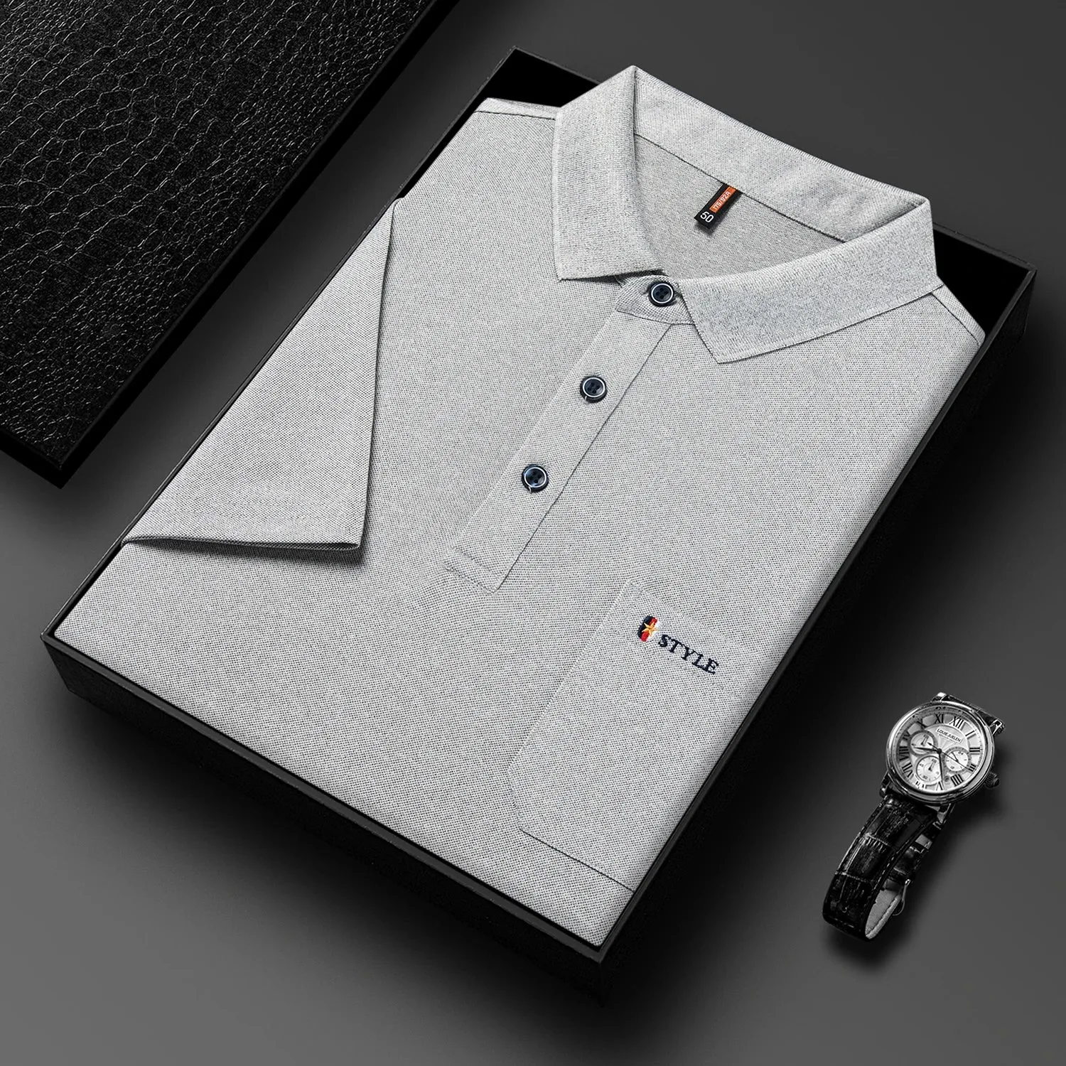 Men's Breathable Solid Polo shirts