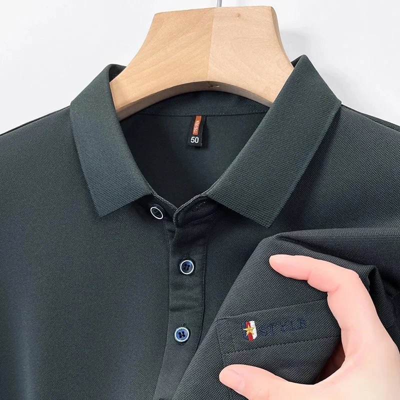 Men's Breathable Solid Polo shirts