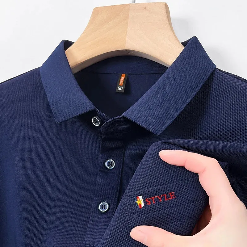Men's Breathable Solid Polo shirts