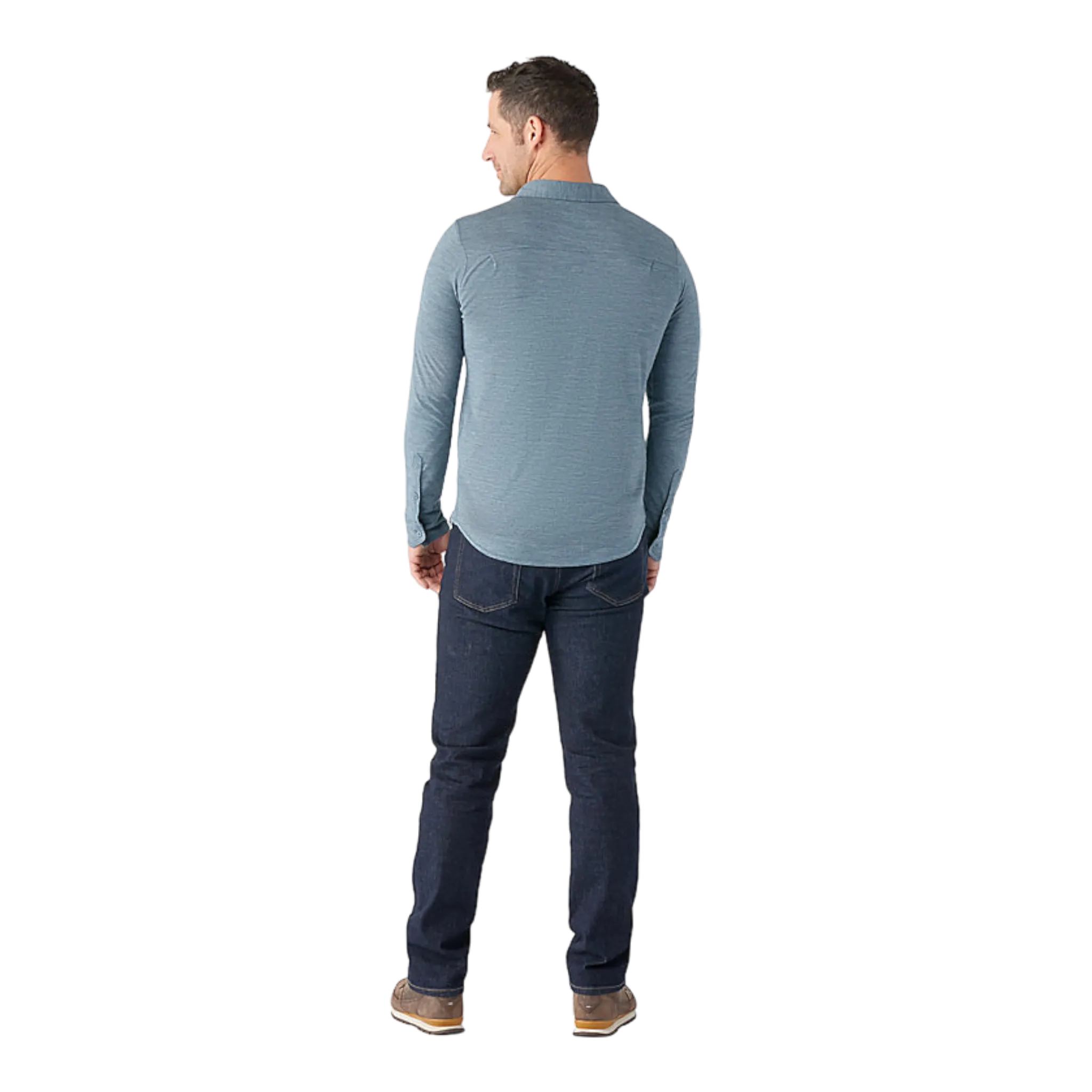 Men's Merino Sport Long Sleeve Button Up