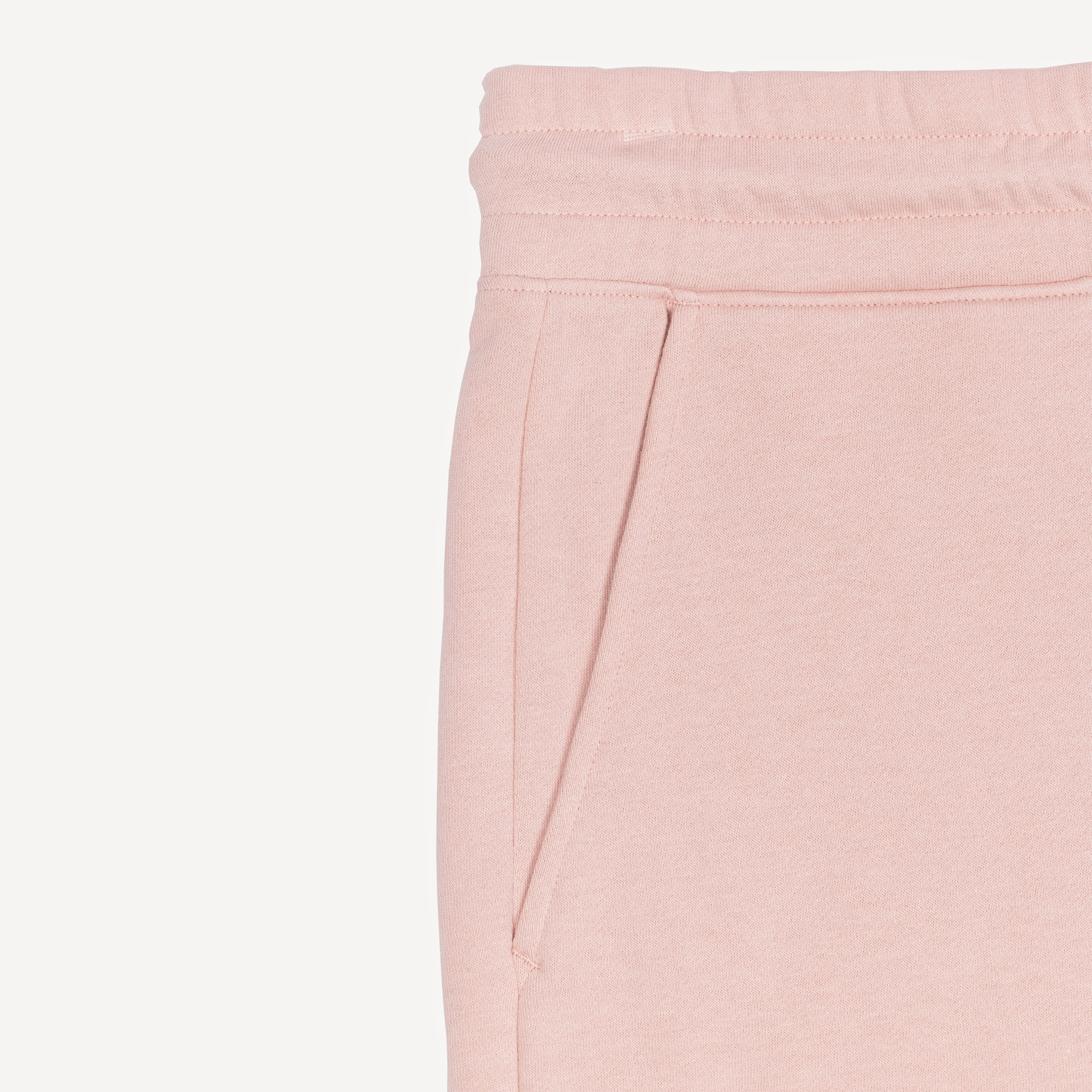 Mens Raw Edge Fleece Shorts - Silver Pink