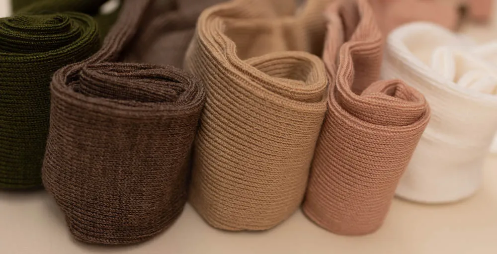 Merino Blend Tights with Braces - Tawny