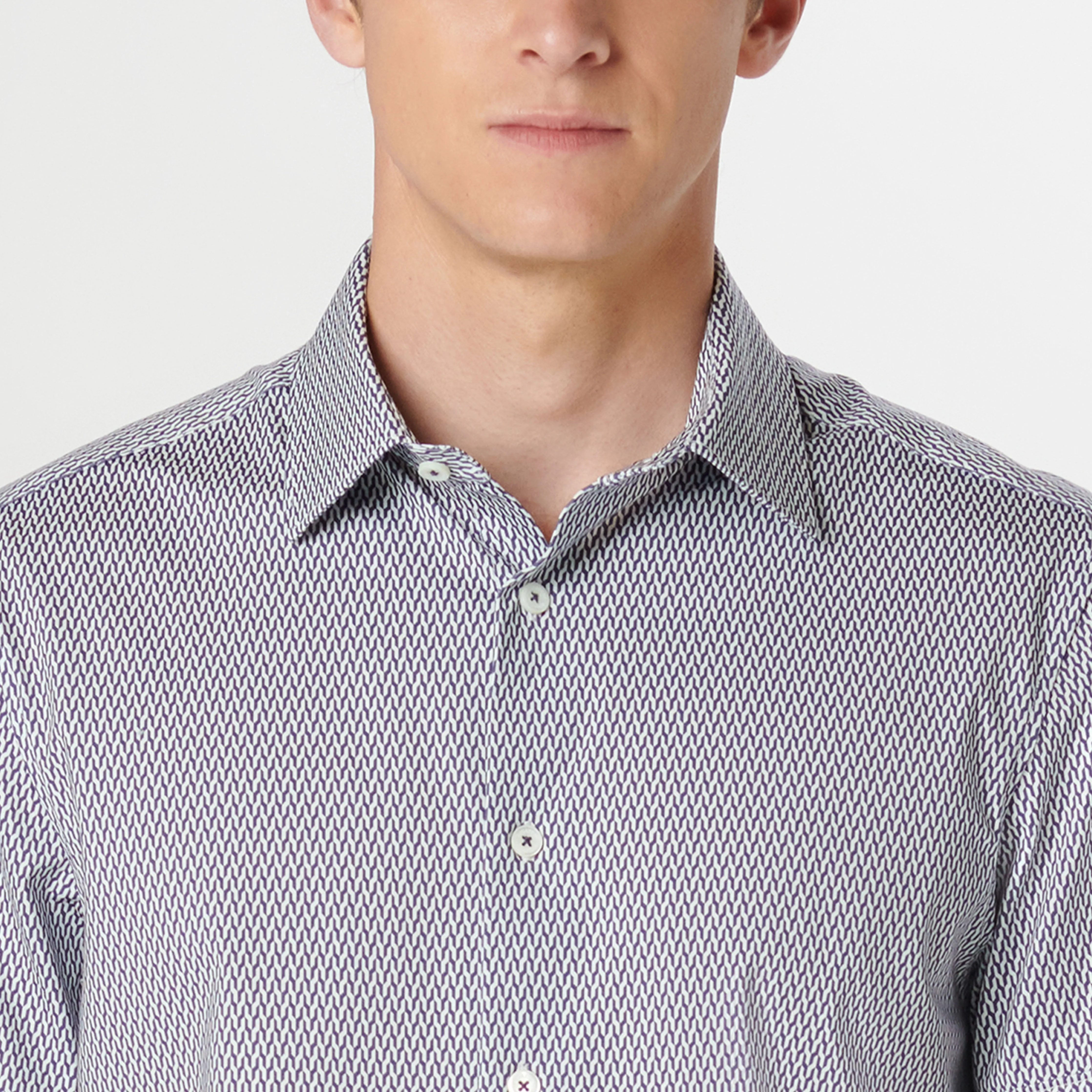 Miles Geometric OoohCotton Short Sleeve Shirt