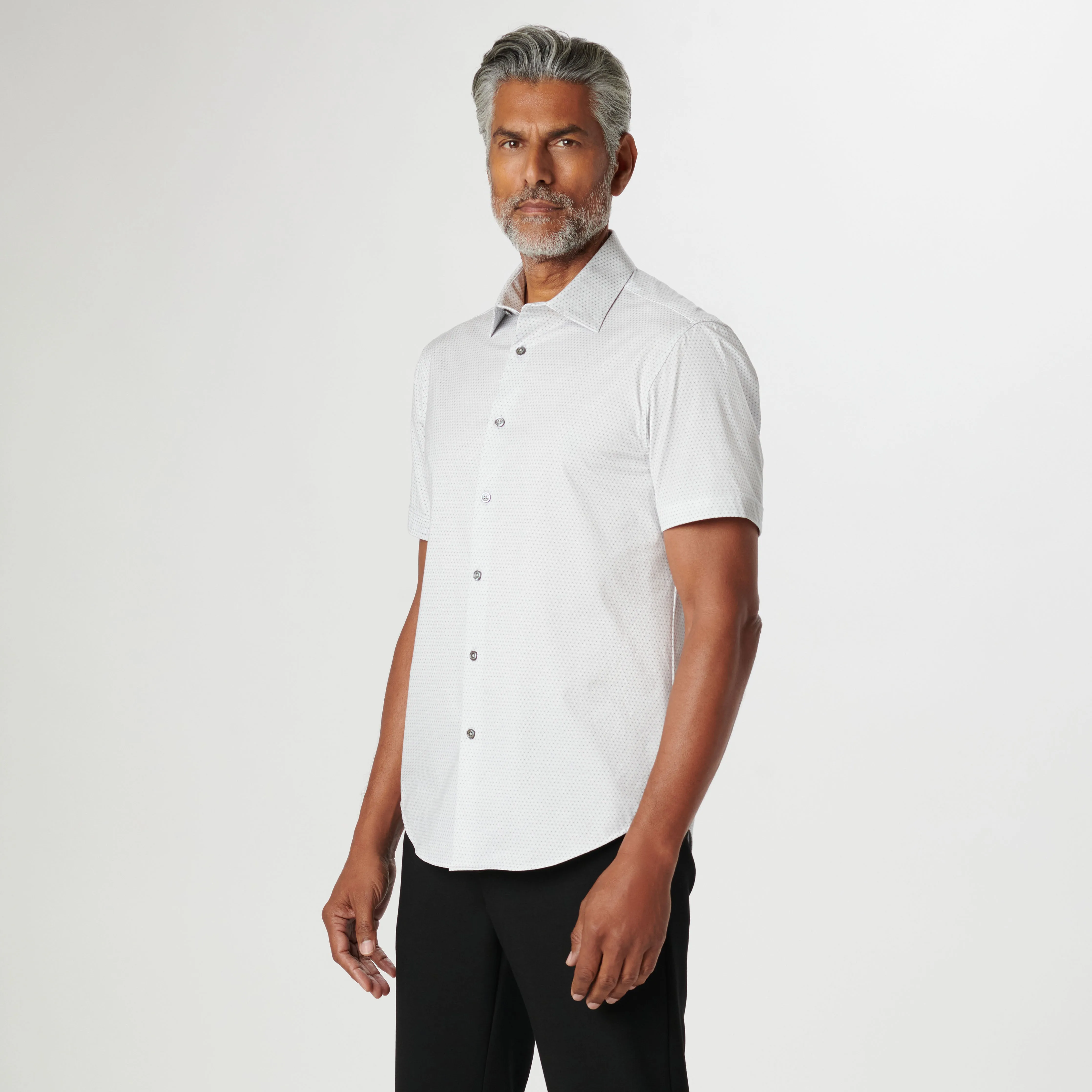 Miles Geometric OoohCotton Short Sleeve Shirt