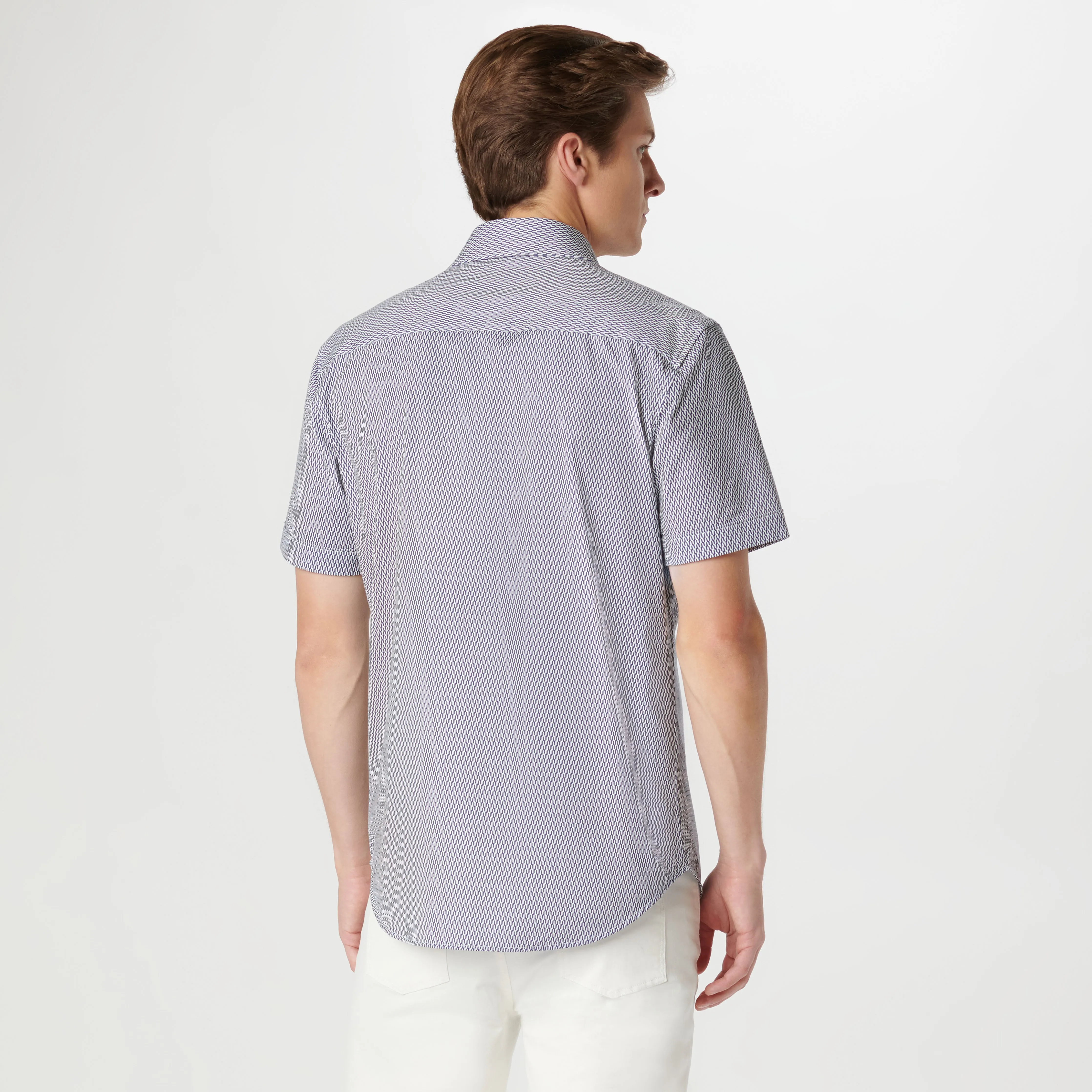 Miles Geometric OoohCotton Short Sleeve Shirt