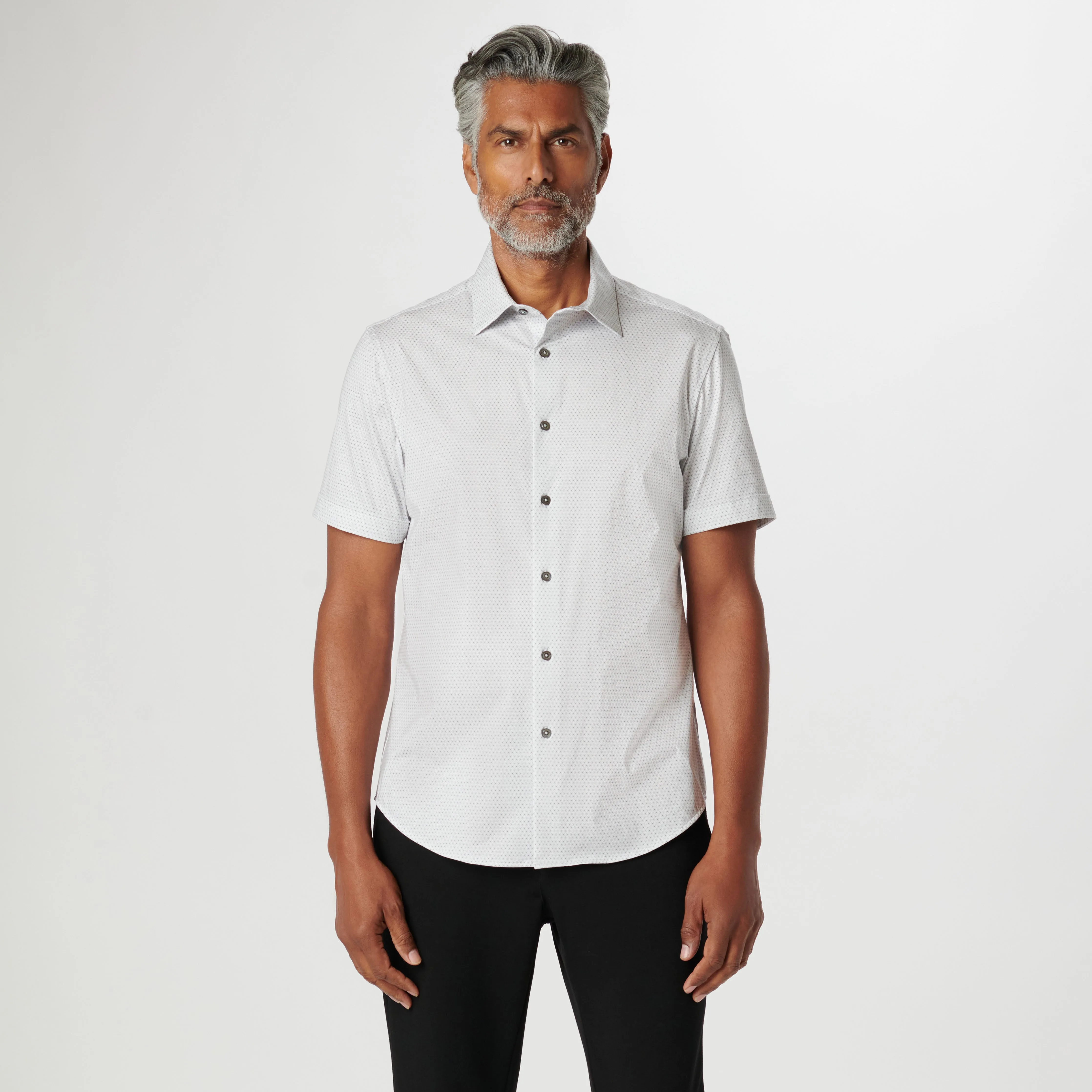 Miles Geometric OoohCotton Short Sleeve Shirt