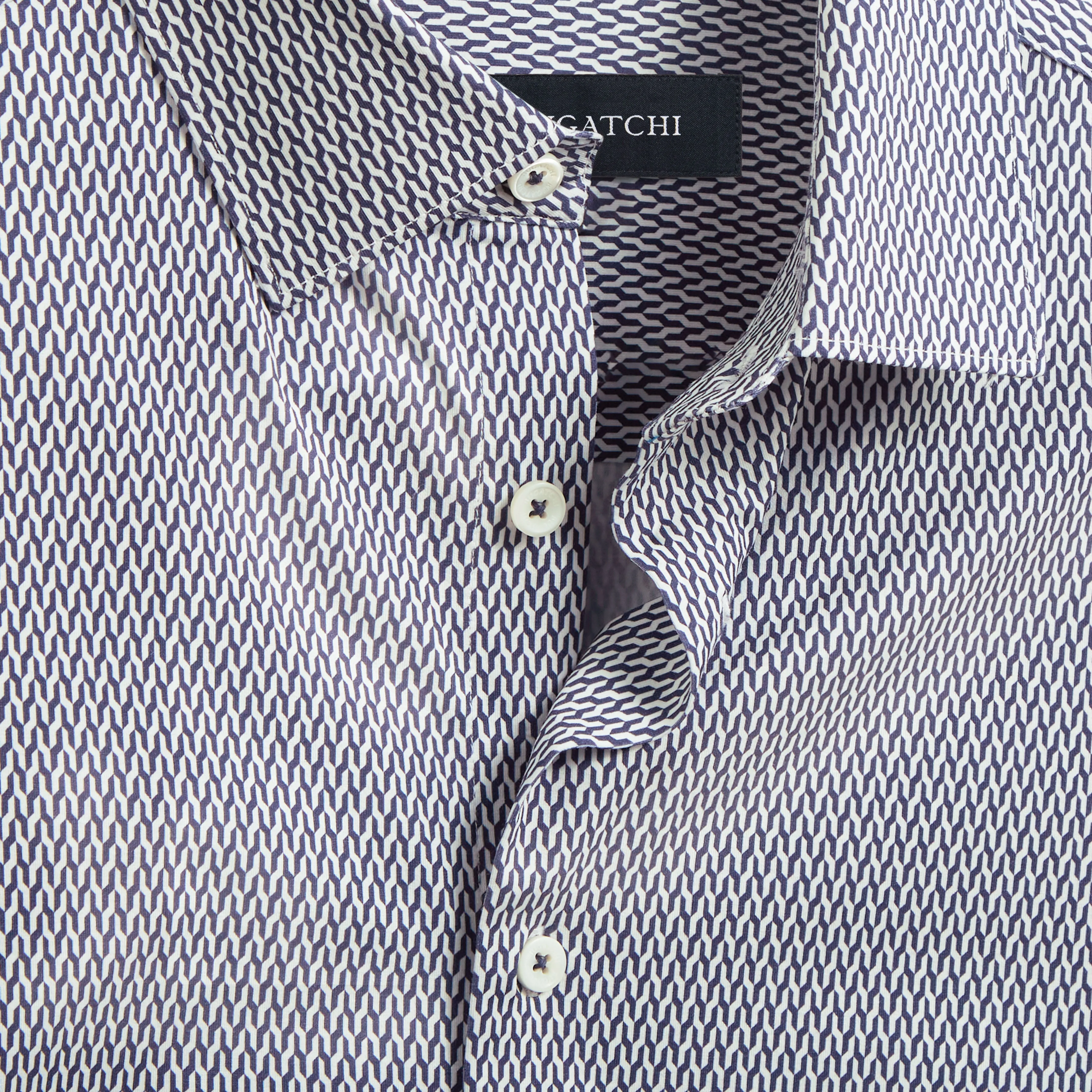 Miles Geometric OoohCotton Short Sleeve Shirt