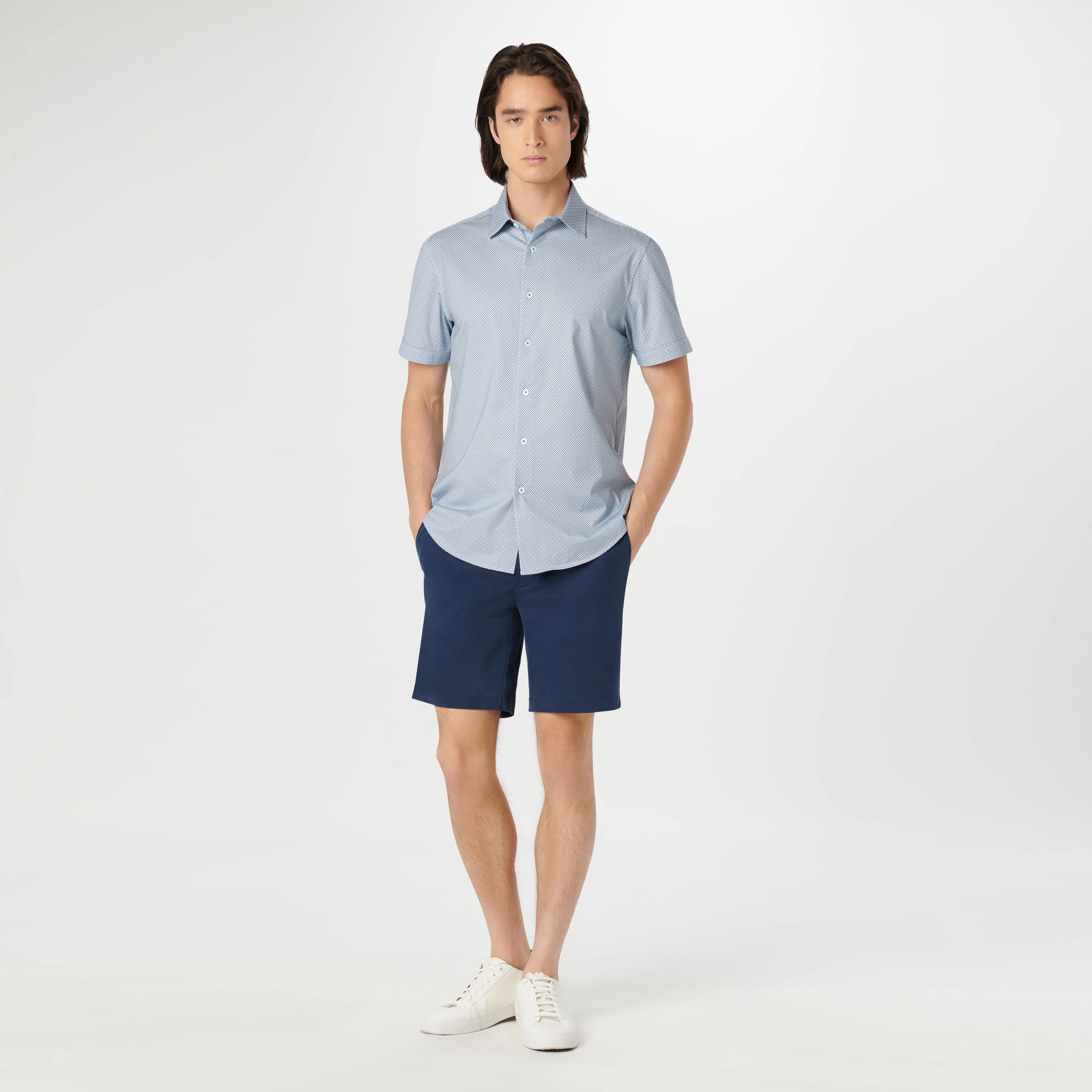 Miles Geometric OoohCotton Short Sleeve Shirt